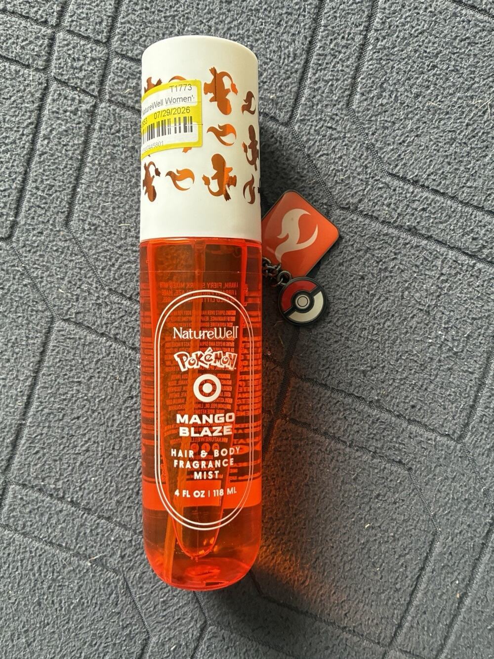 ( 1 ) NatureWell POKÉMON x Target MANGO BLAZE • Hair & Body FRAGRANCE MIST 4 OZ
